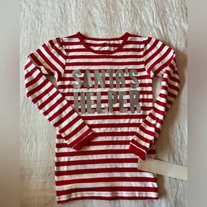 Simple Joys by carters Festive Red and White Striped Long Sleeve Tee Size 8 NTW